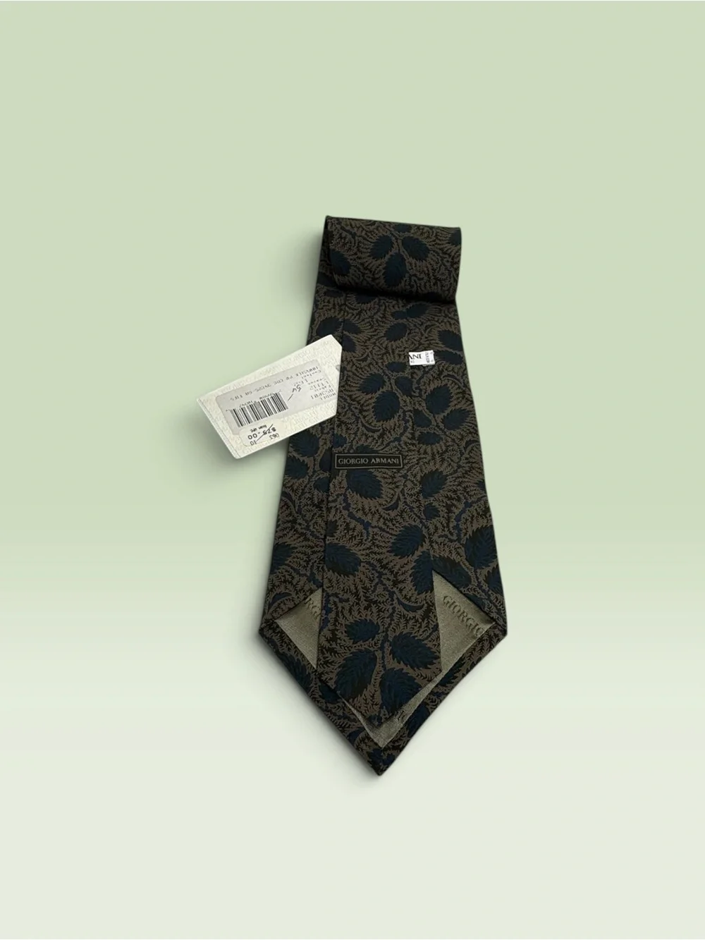 Georgio Armani Silk Vintage Green Tie